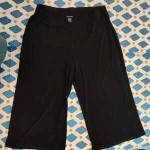Notations Women's Wide-leg Capris Black SZ XL